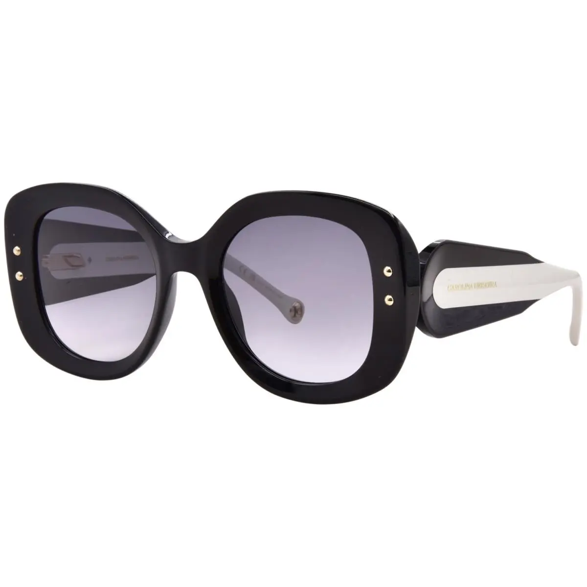 HER-0254/S 807 Sunglasses Women`s Black/dark Grey 53mm W/cha by Carolina Herrera