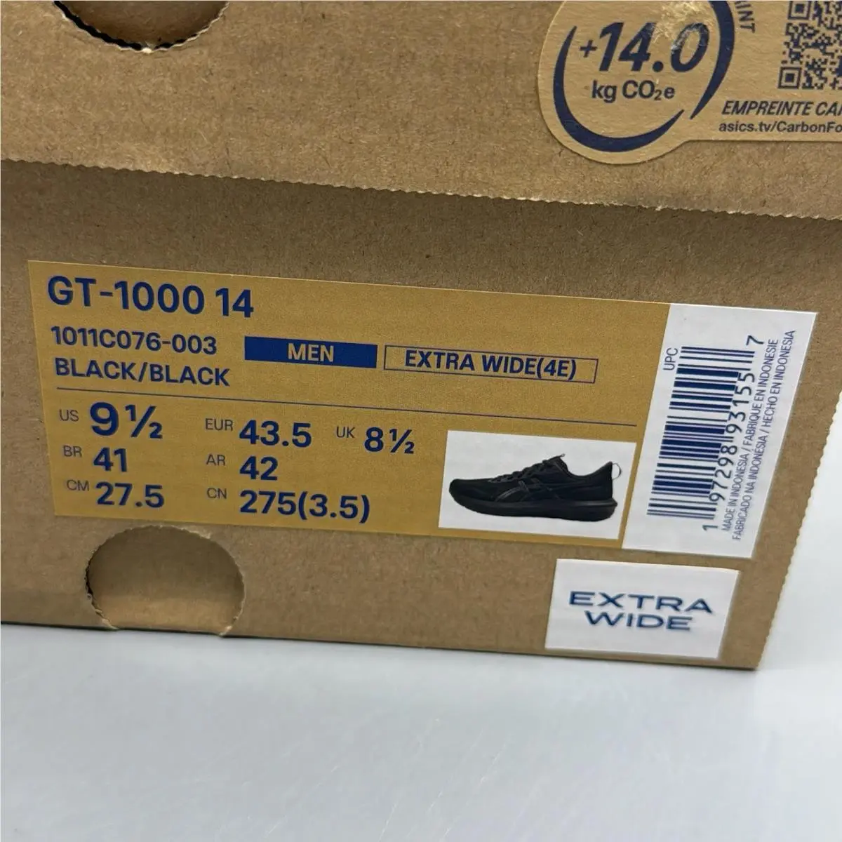 Asics shoes - ASICS GT-1000 14 - 1011C076-003 - Black (UPC: 0197298931557) 12