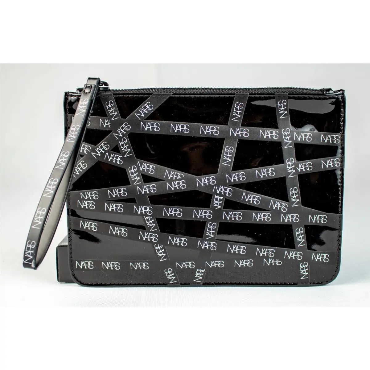 Nars Nordstrom Tag Black Pvc Glossy Women Cosmetics Travel Bag 6 L x 8.5 W by NARS Cosmetics
