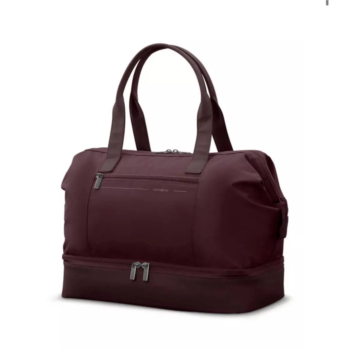 Samsonite Better Than Basics Drop Bottom Weekender Duffle Bag Merlot