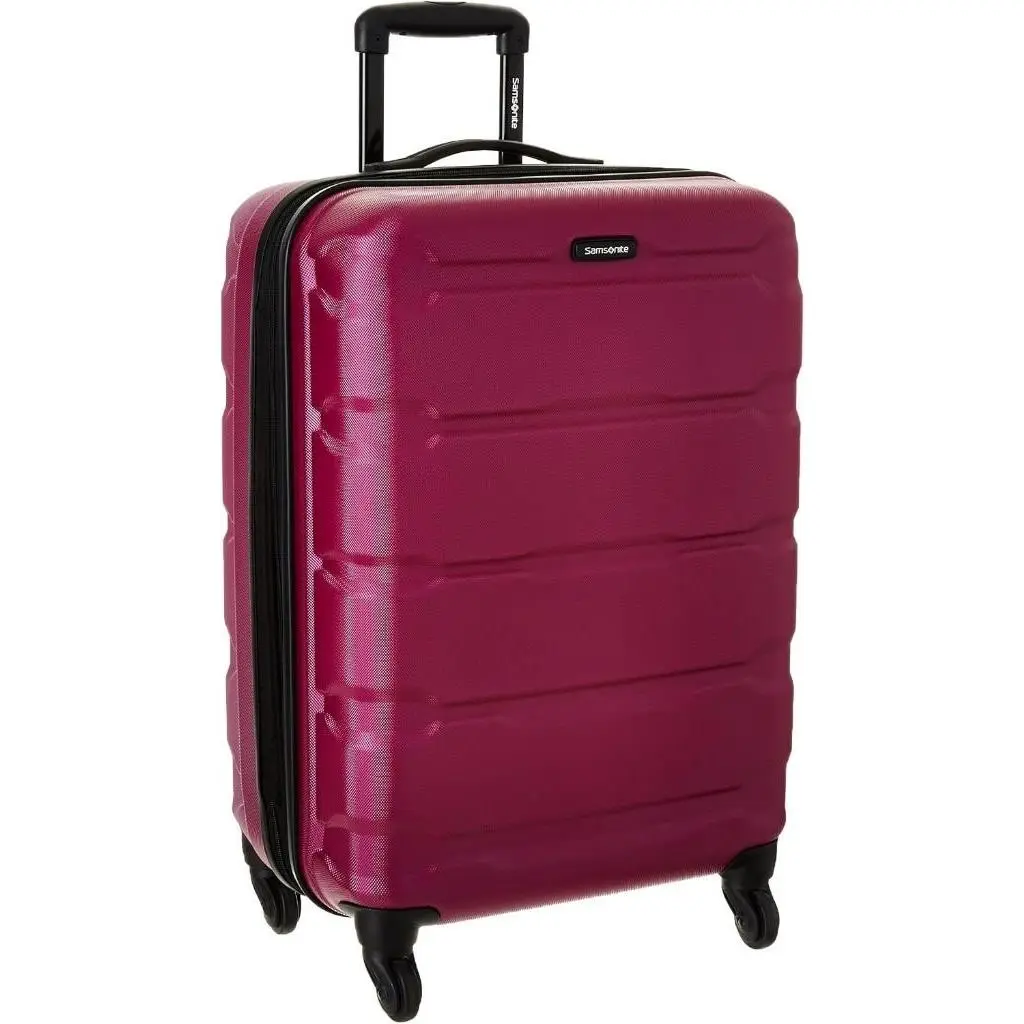 Samsonite Omni PC 24 Hardside Expandable Spinner Checked Luggage Radiant Pink