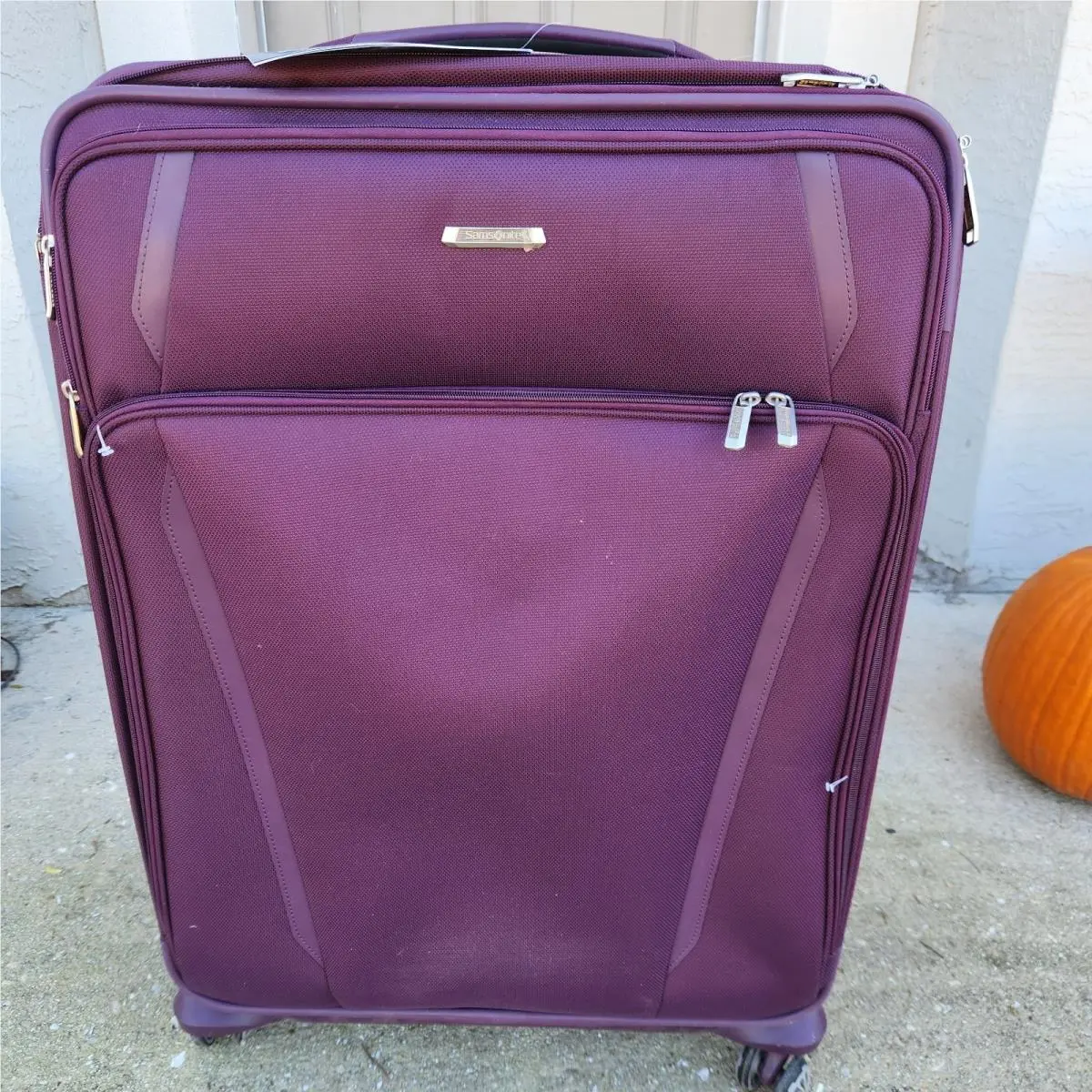 Samsonite Duodrive Softside Large 29 Expandable Spinner Suitcase Purple