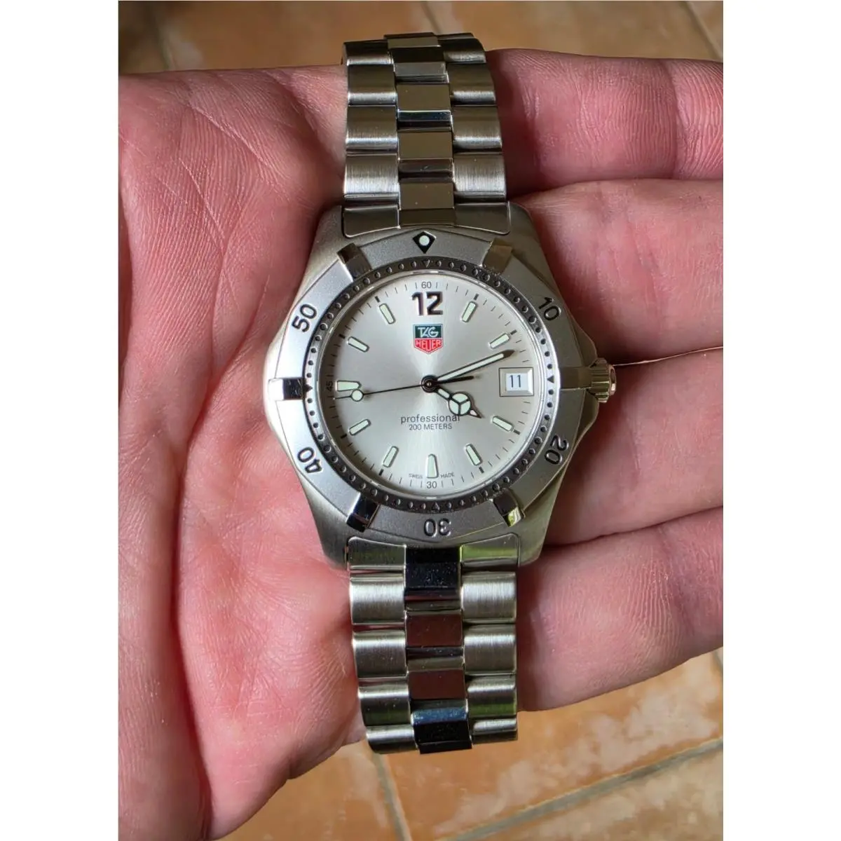 Tag Heuer WK1112.BA0311 Mens 2000 Series Professional Quartz Silver Watch