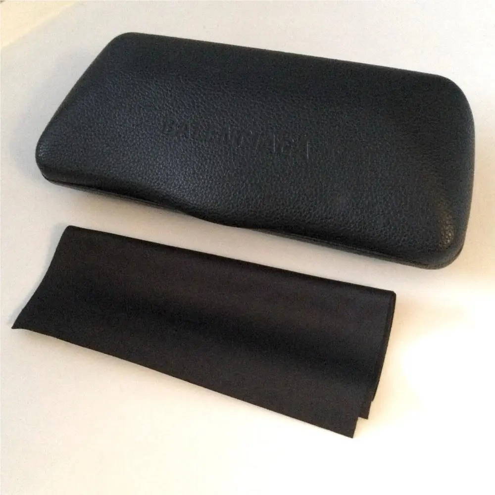 Leather Sunglasses Case with Cleaning Cloth Black by Balenciaga