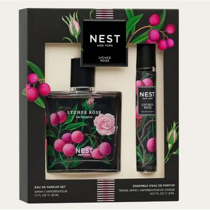 Nest York Lychee Rose Eau de Parfum Duo Set 1.7oz + Travel Spray .27 oz