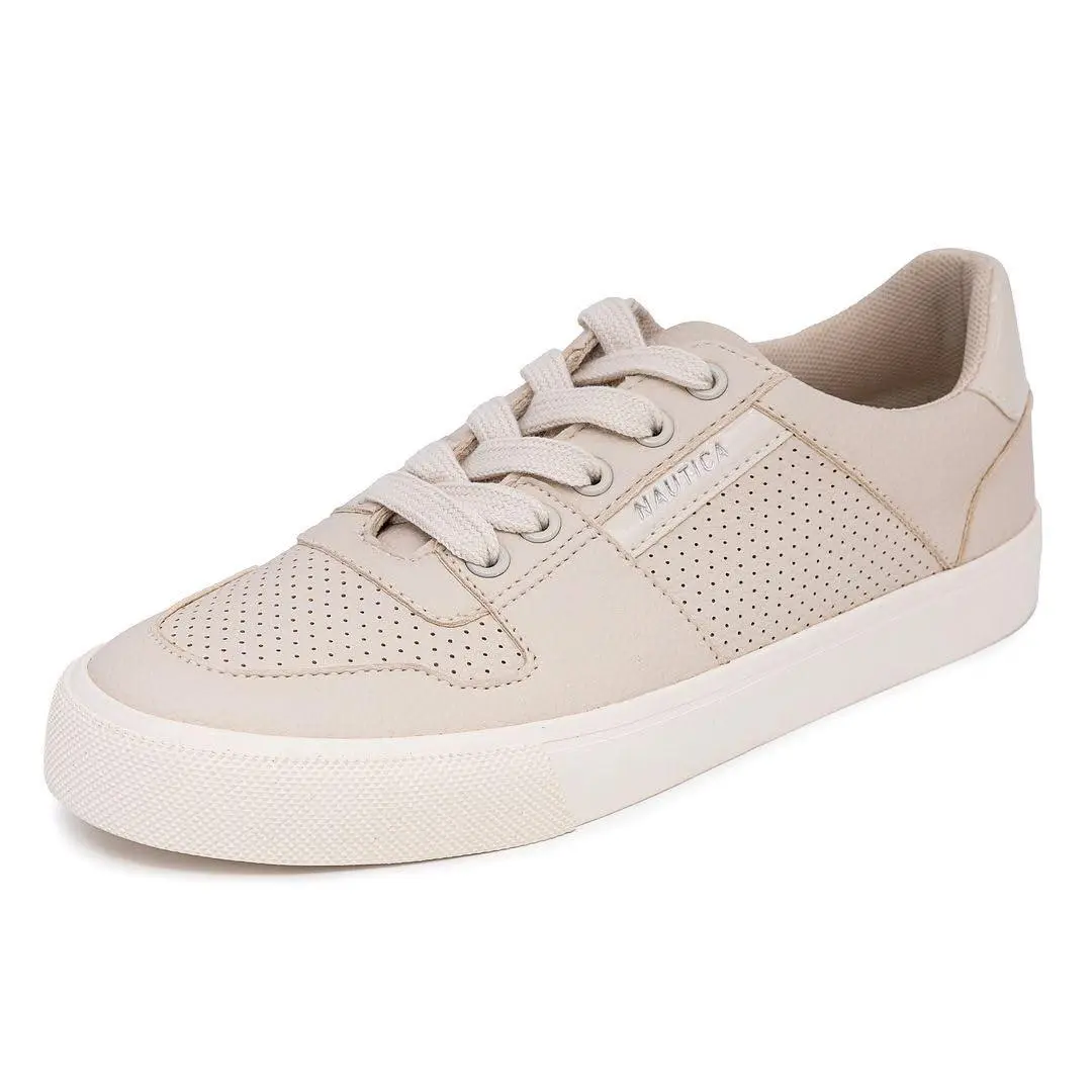 Women’s Lace-up Sneaker Vegan Leather Casual Tennis Shoe by Nautica