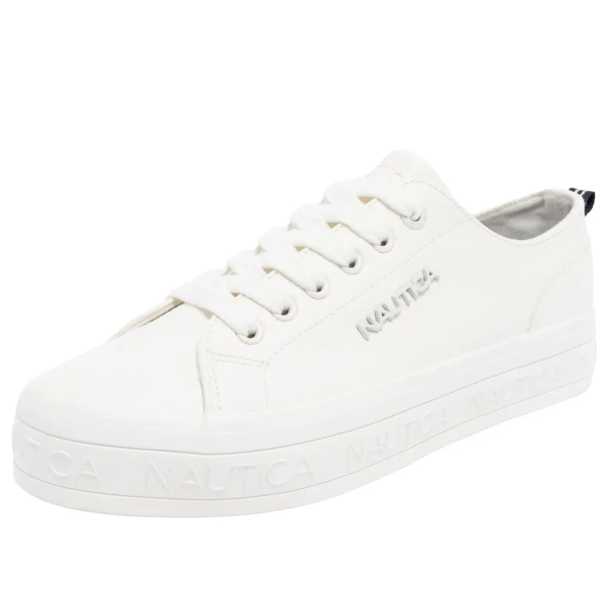 Women’s Fashion Sneakers Lace Up Low Top Casual Shoes white aviles by Nautica