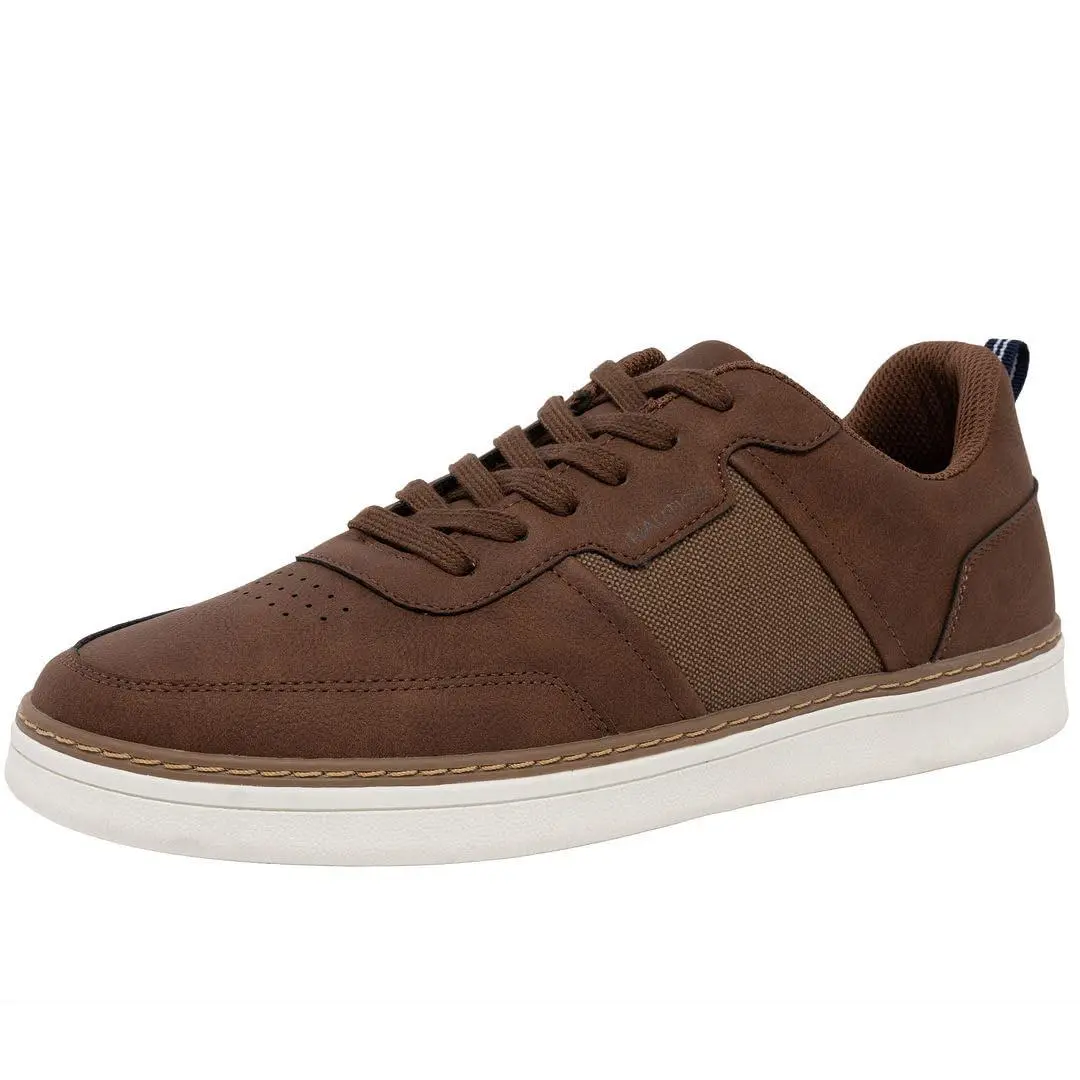 Men`s Casual Lace Up Loafer Tennis Shoes Classic Walking Low chocolate jave by Nautica