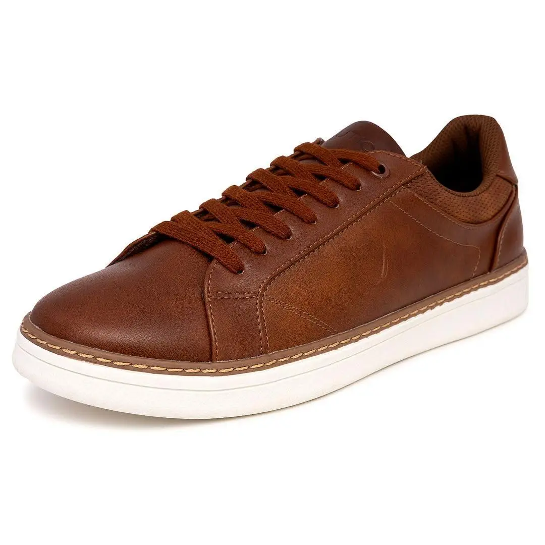 Men`s Casual Lace Up Loafer Tennis Shoes Classic Walking Low cognac by Nautica