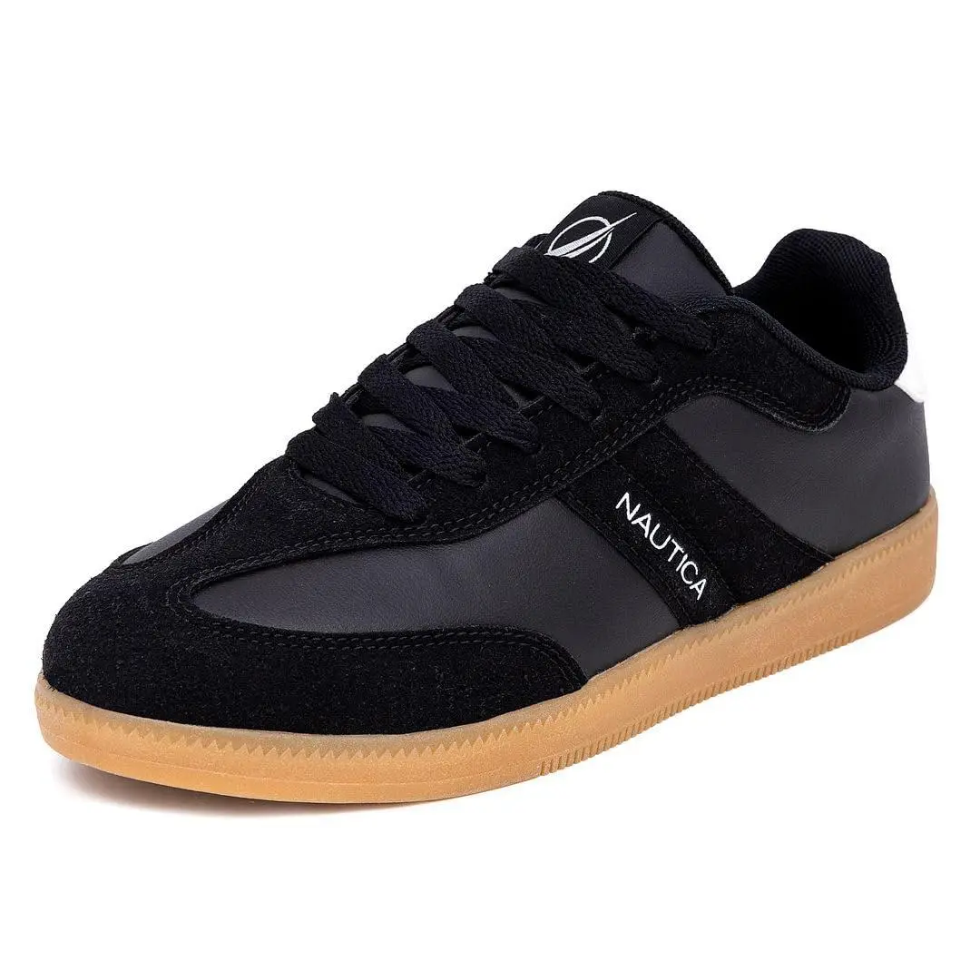 Women Fashion Sneaker Lace-up Tennis Casual Shoes black keota by Nautica
