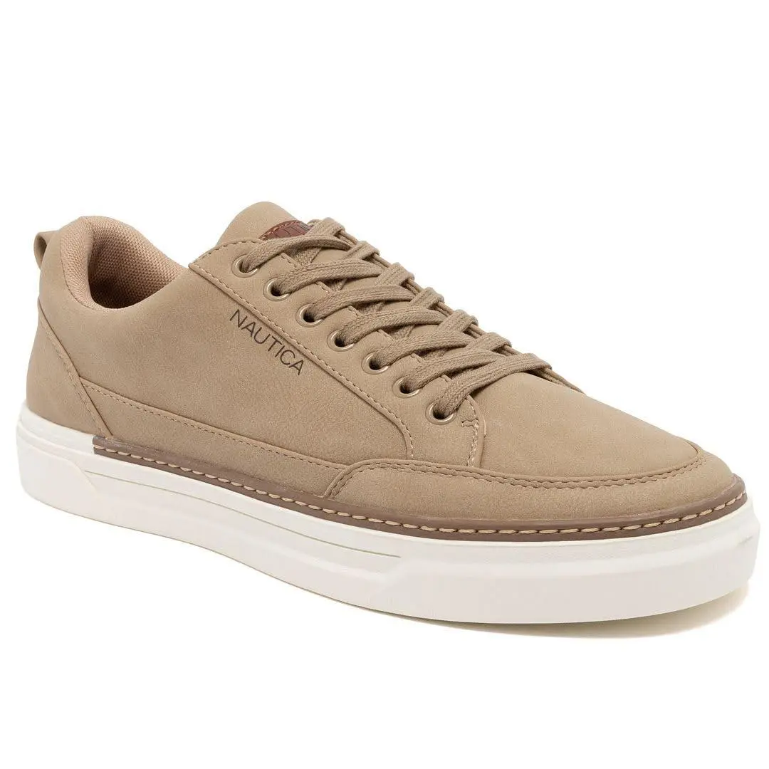 Men`s Fashion Sneaker Casual Lace-up Low Top Lightweight light taupe colson by Nautica