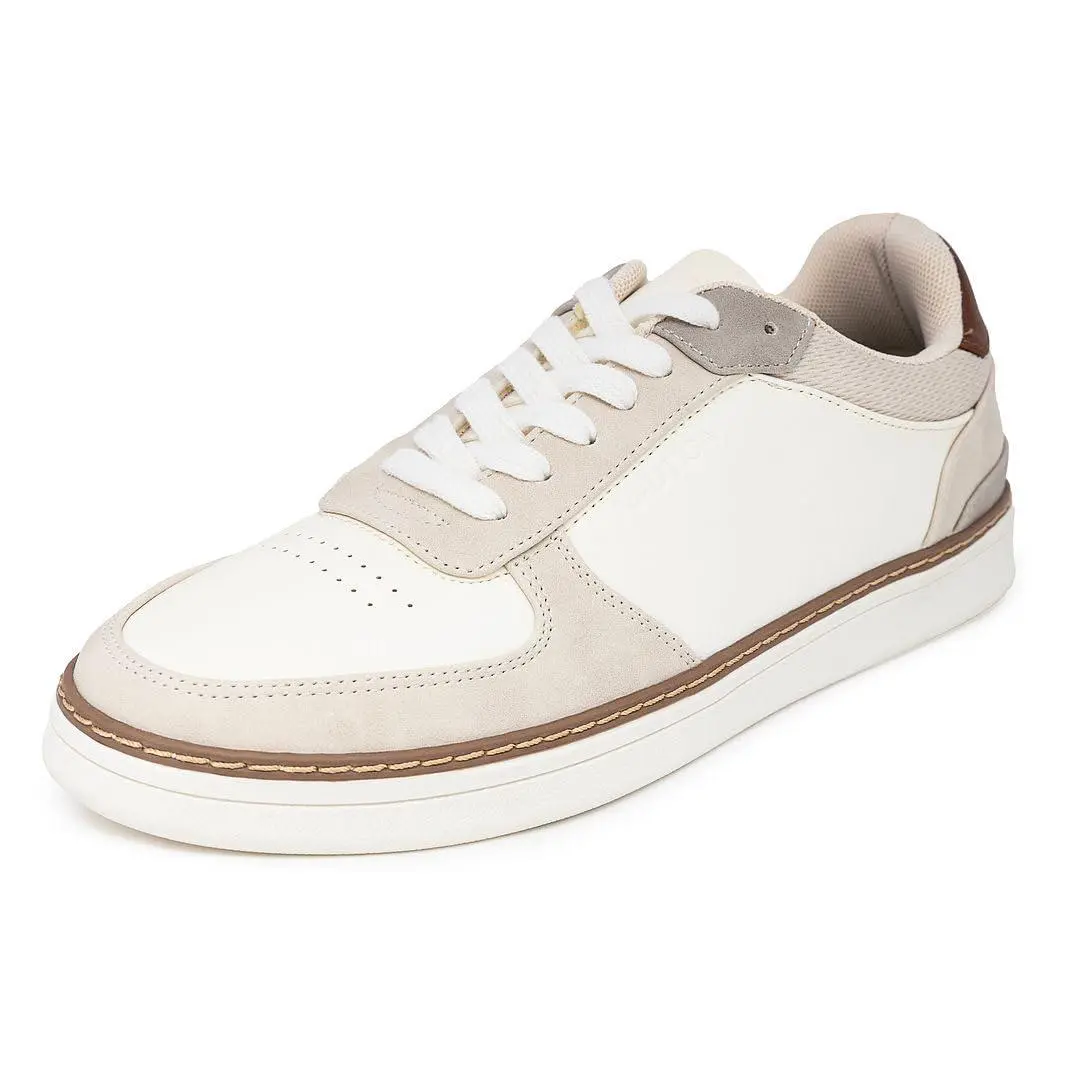 Men`s Fashion Sneaker Casual Lace-up Low Top Lightweight light taupe savar by Nautica