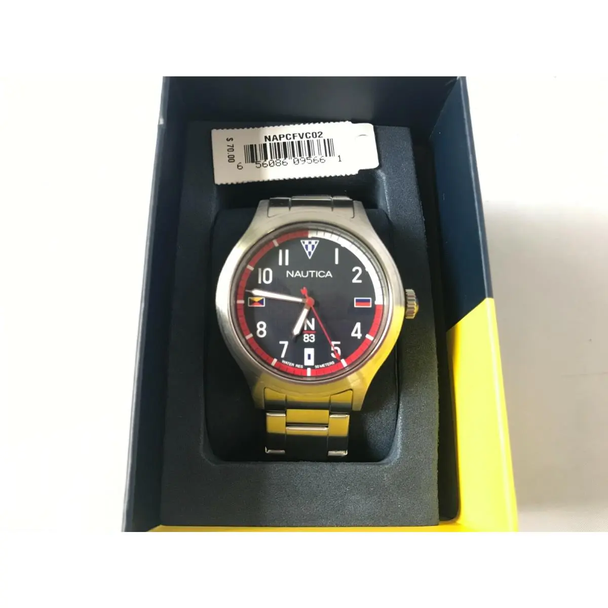 Men`s Sport Stainless Steel Watch 43mm NAPCFVC02 by Nautica