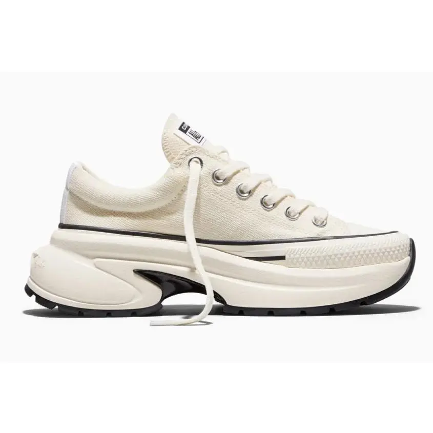 Converse Men`s Women`s Run Star Crush Sneakers Platform Shoes White Black Kicks - White