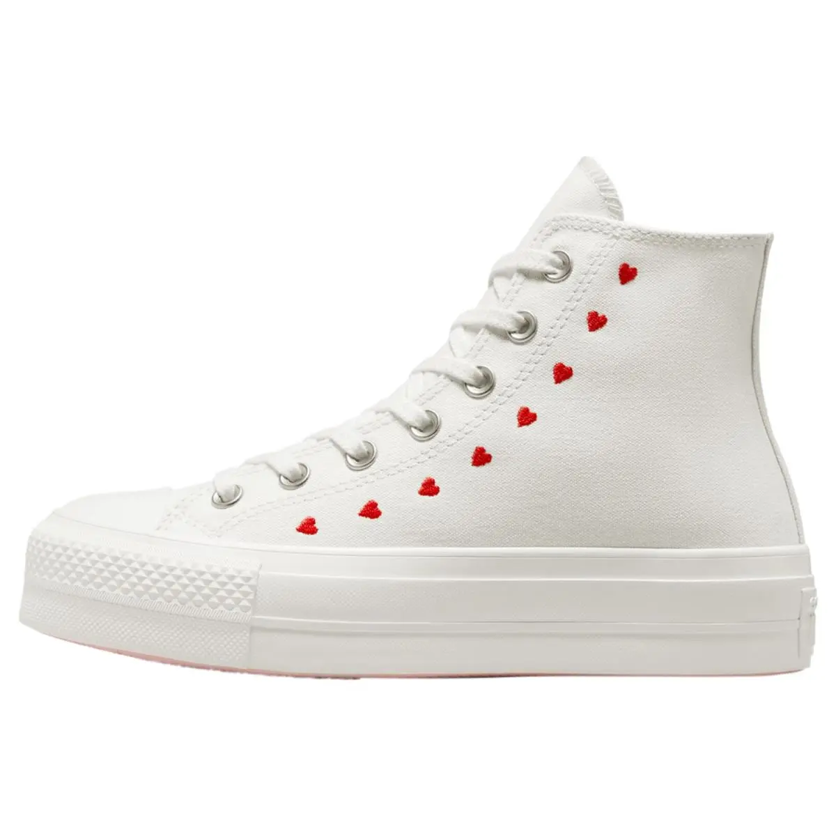 Chuck Taylor All Star Lift Hi White Red Women`s by Converse