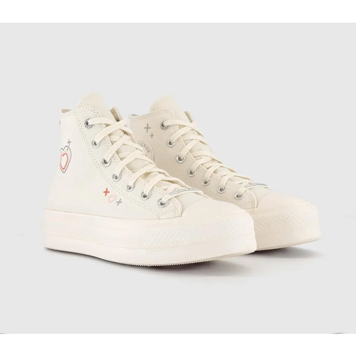 Women`s Chuck Taylor All Star Lift Sneakers Egret/Feverdream/Egret by Converse