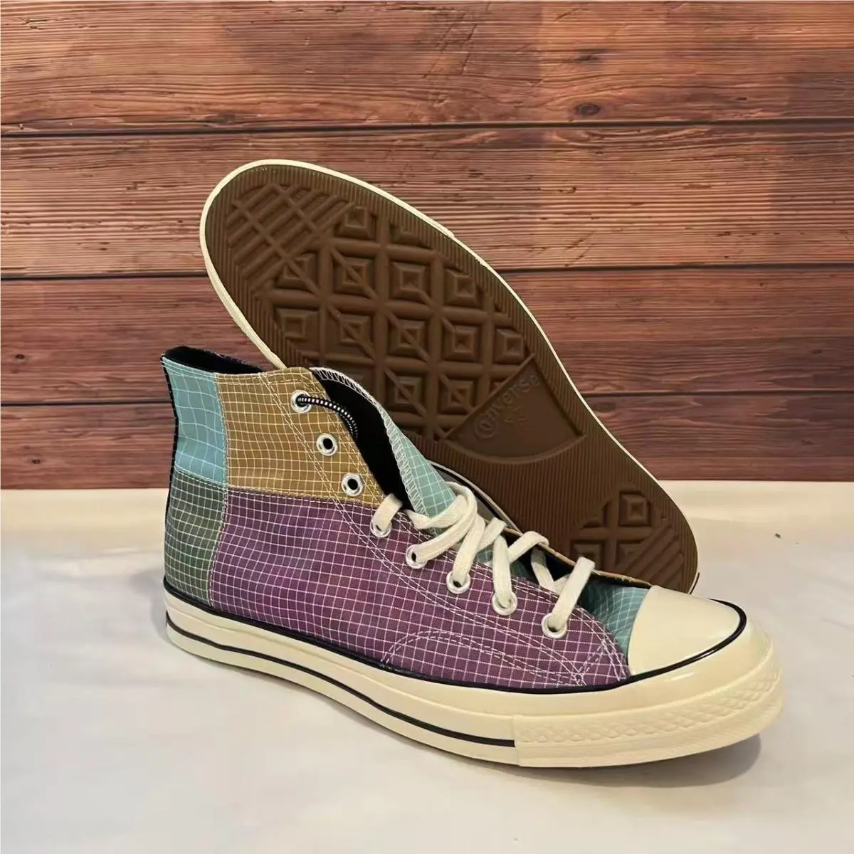 -chuck 70 Hi Quad Ripstop `multi-color` Men`s Shoes 166317C by Converse