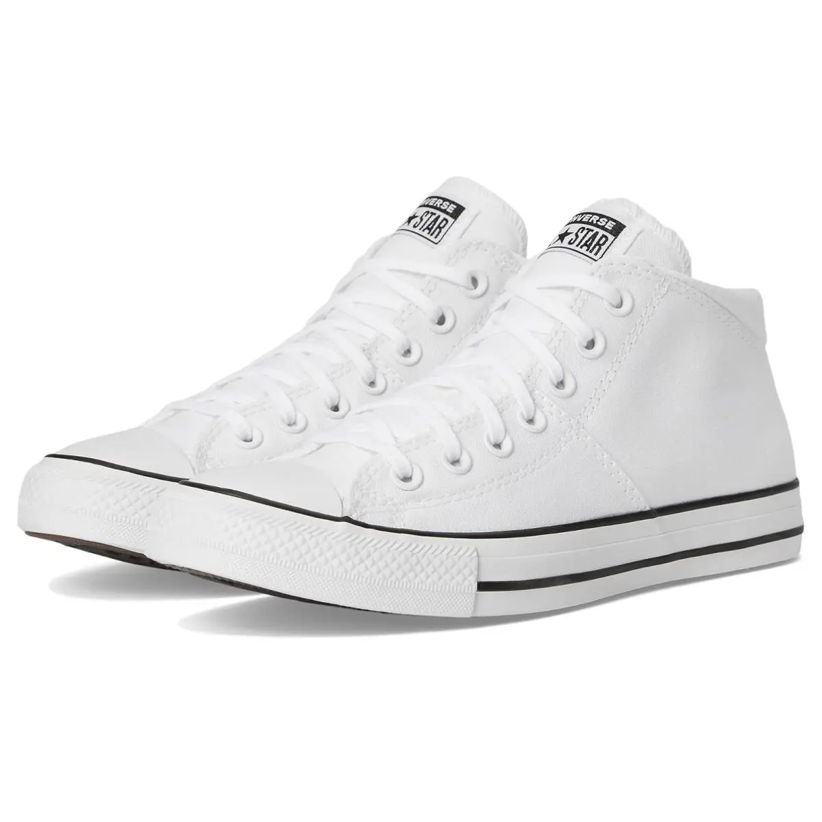 Woman`s Shoes  Chuck Taylor All Star Madison Mid-top Sneaker White/Black/White by Converse