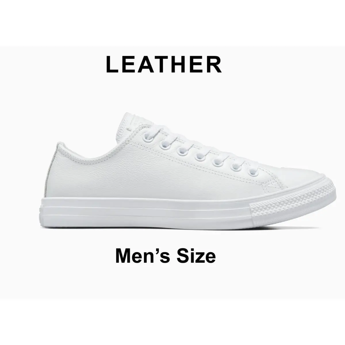 Converse Chuck Taylor Low Top Leather Black White Sneakers Women`s Men`s