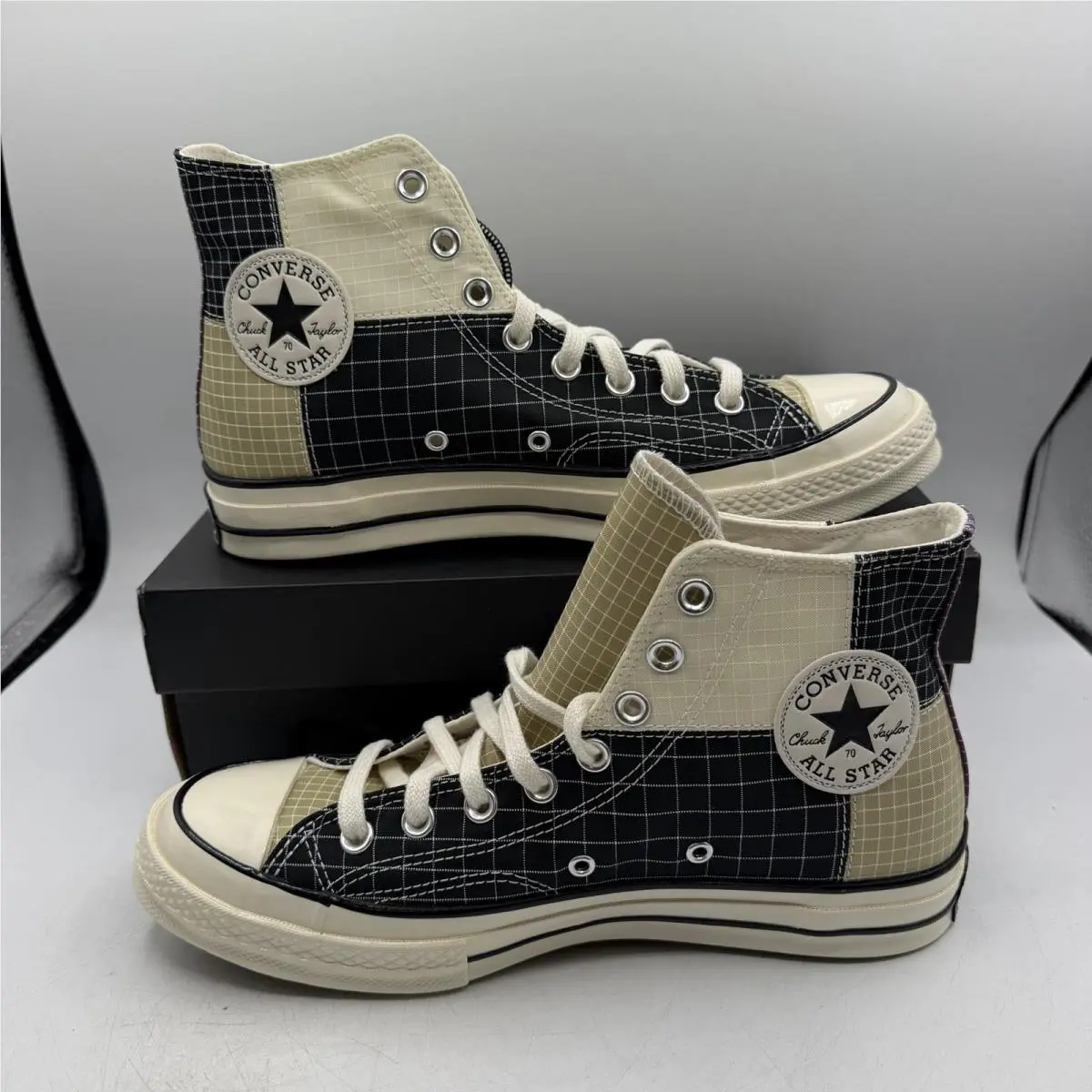 Chuck 70 Hi Quad Ripstop Shoes Mens 8 Womens 10 Black/oyster 166316C by Converse