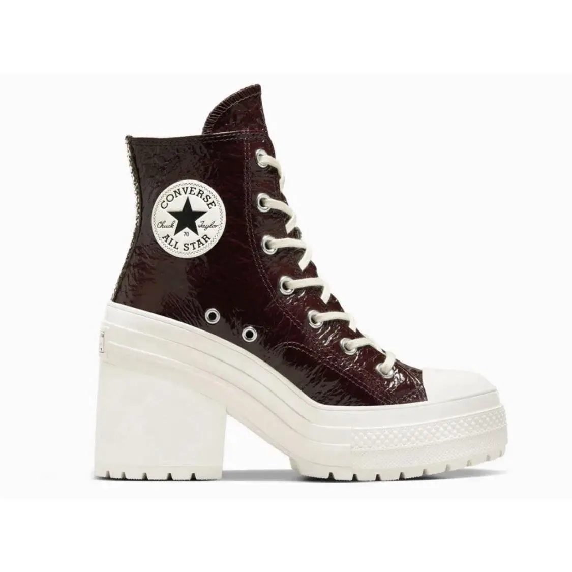 Converse Chuck 70 De Luxe Heel Crinkle Womens Boots Shoes Burgundy A13387C 8.5