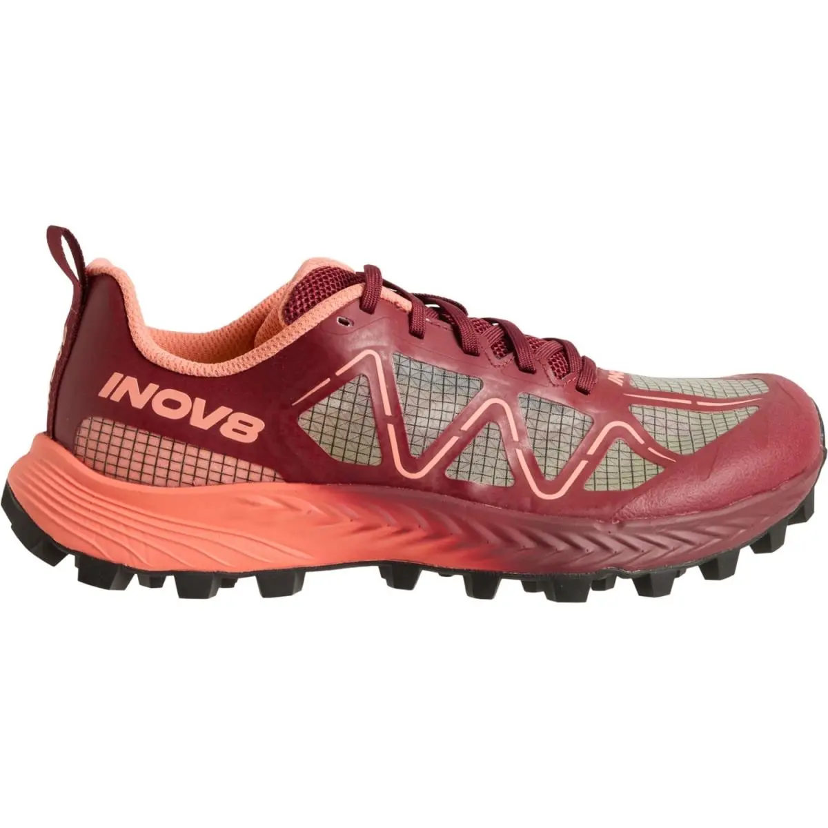 inov-8 shoes - Burgandy Coral 1