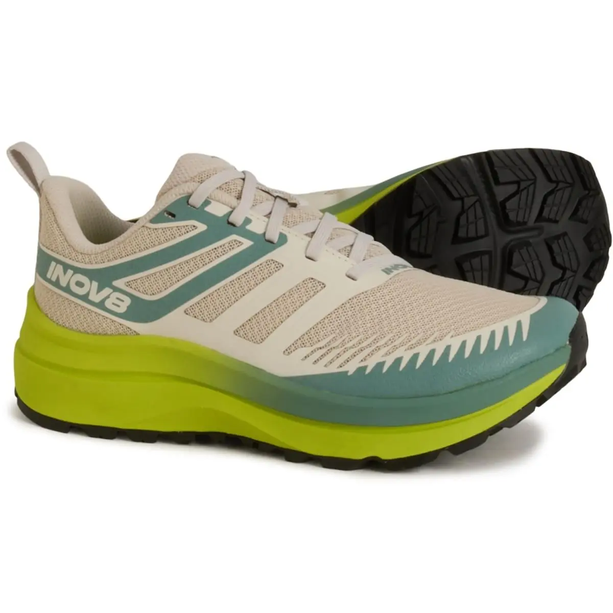 inov-8 shoes - Ivory Storm Blue Lime 5
