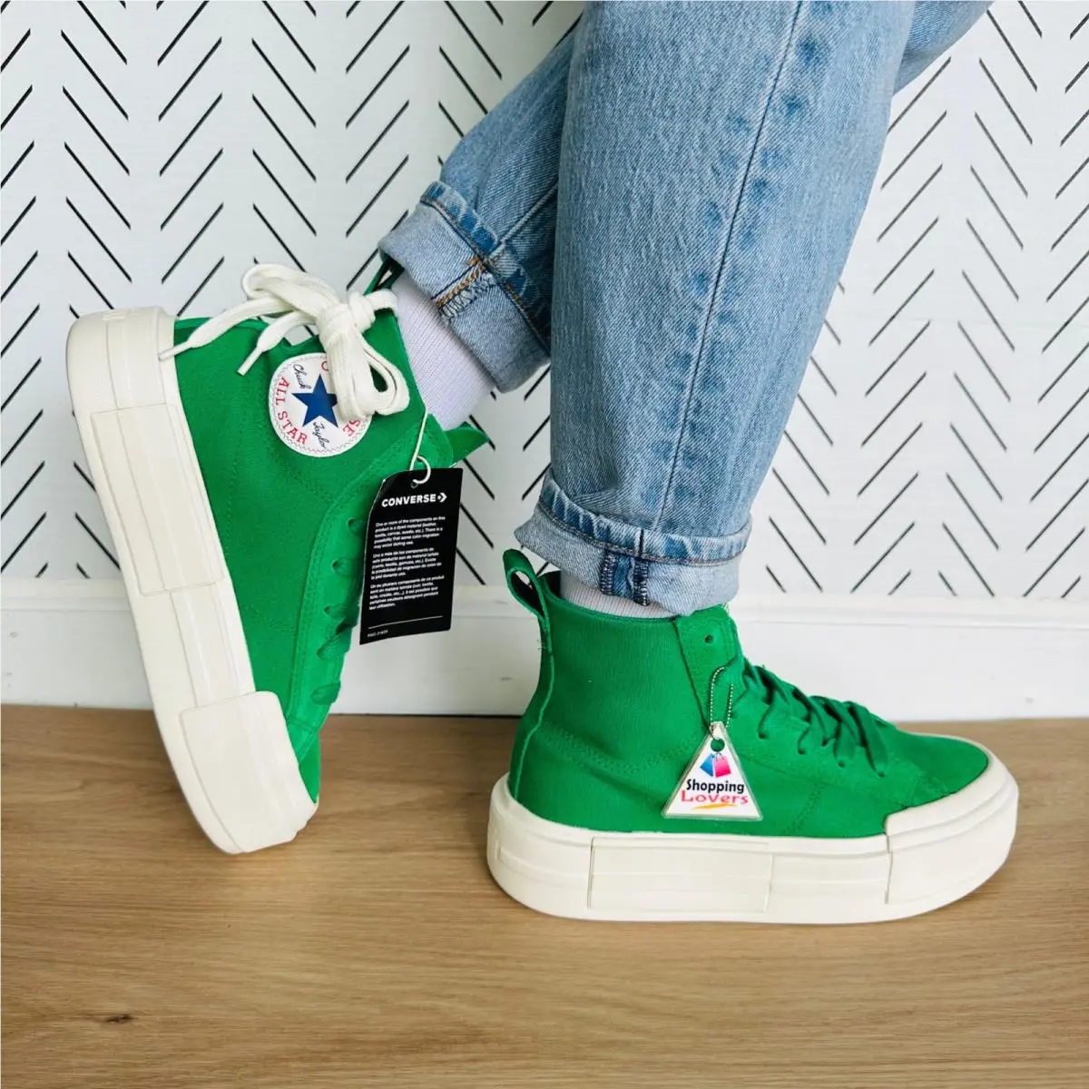 ⭐converse Ctas Cruise Hi Platform Sz 7.5 Women Shoes Suede Green Sneaker A10239C by Converse