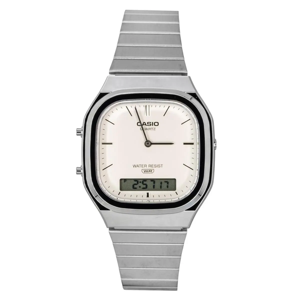 Vintage Analog Digital Off White Dial Quartz AQ-240E-7A2 Unisex Watch by Casio