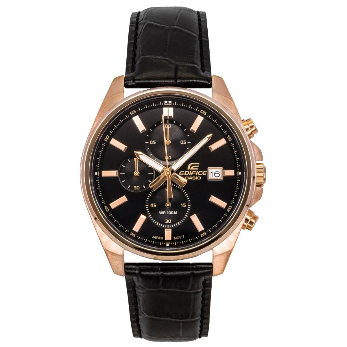 Edifice Black Dial Quartz Chronograph EFV-610ECL-1A Men`s Watch by Casio