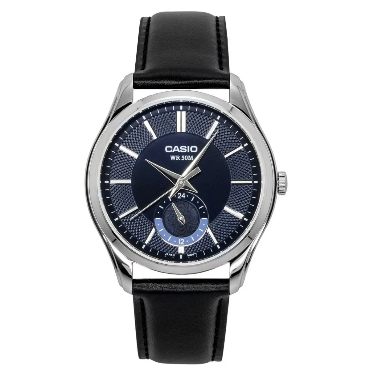 Blue Dial Quartz Leather Strap Analog MTP-B315L-2AV Men`s Watch by Casio