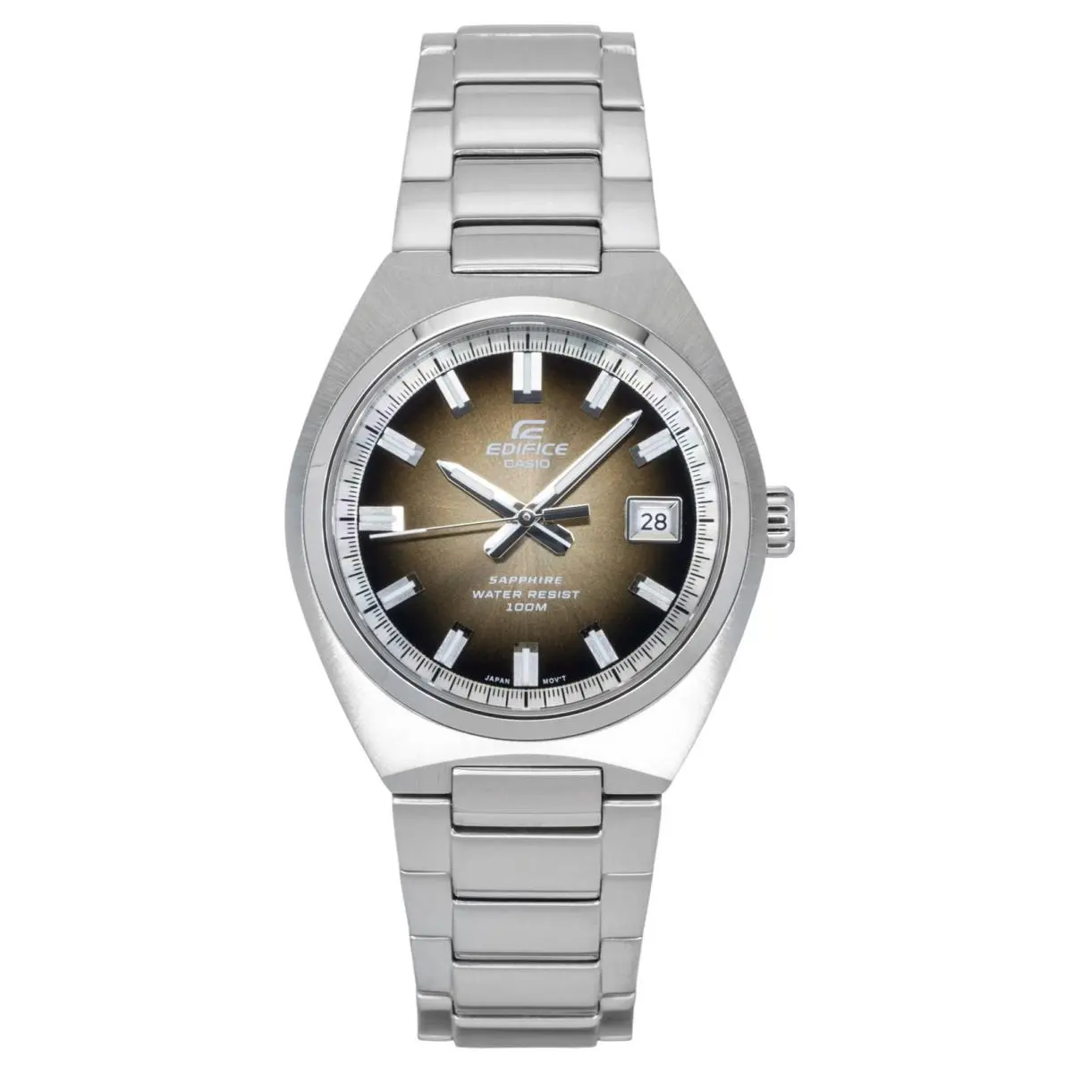 Edifice Brown Dial Quartz Stainless Steel Casual EFB-109D-5AV Men`s Watch by Casio