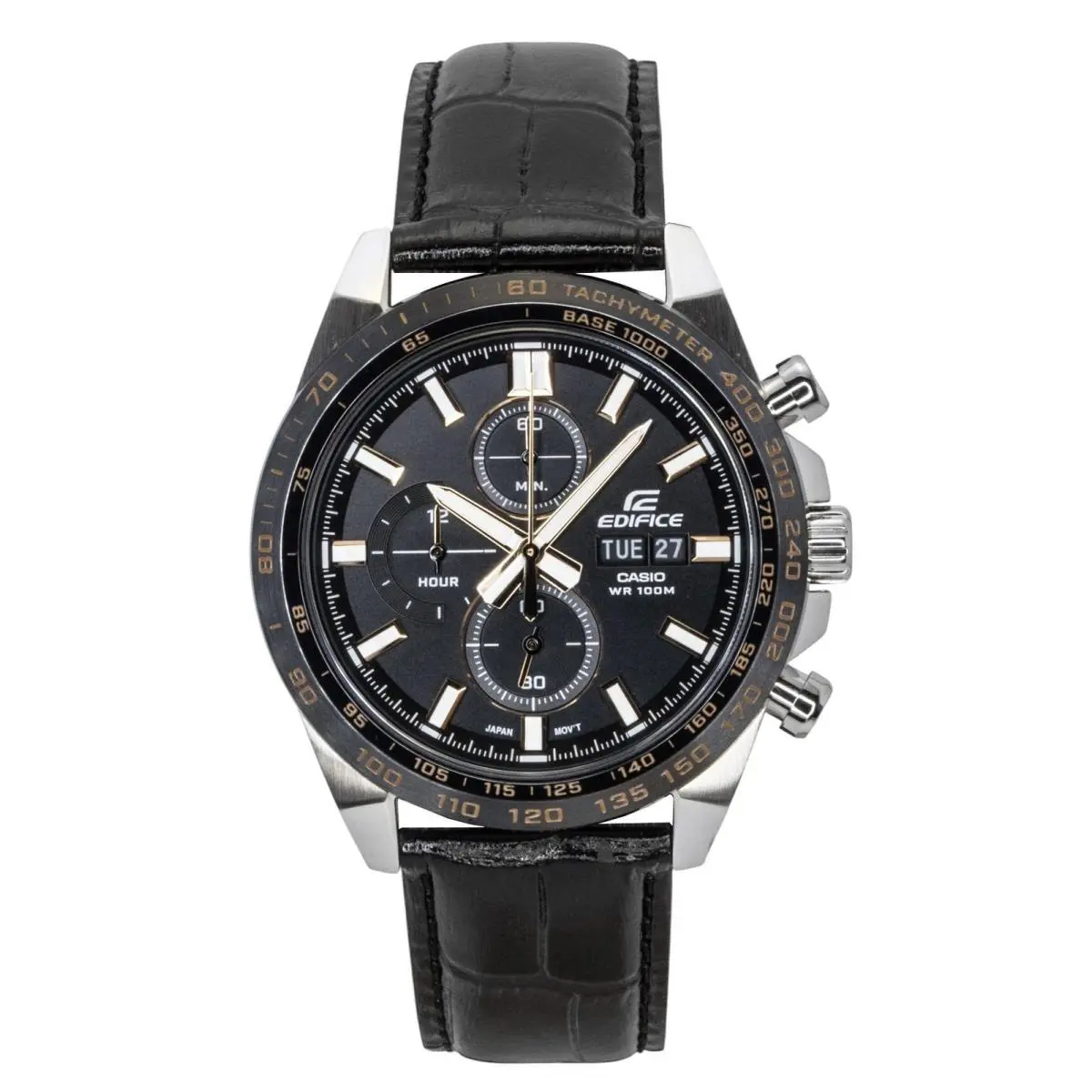 Edifice Black Dial Quartz Chronograph 100M EFR-574BL-1AV Men`s Watch by Casio