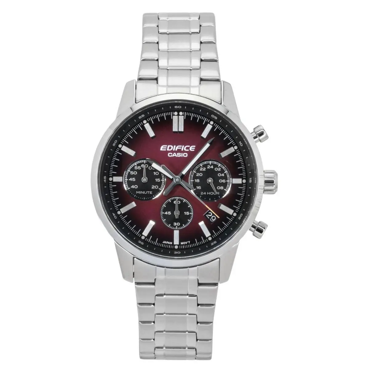 Edifice Chronograph Red Dial Quartz 100M EFR-575D-4A Men`s Watch by Casio