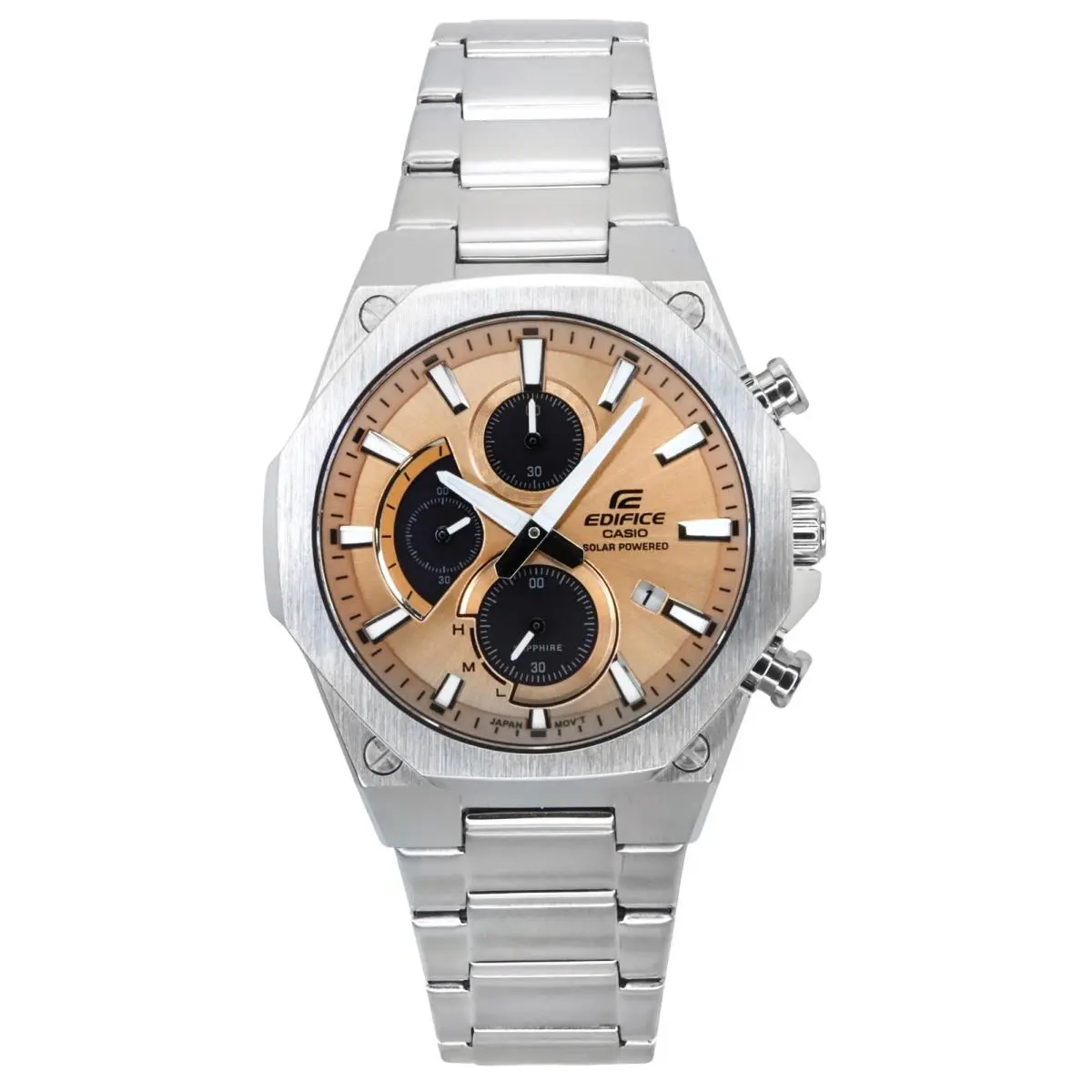 Casio Edifice Copper Dial Solar Chronograph 100M EFS-S570D-5A Men`s Watch