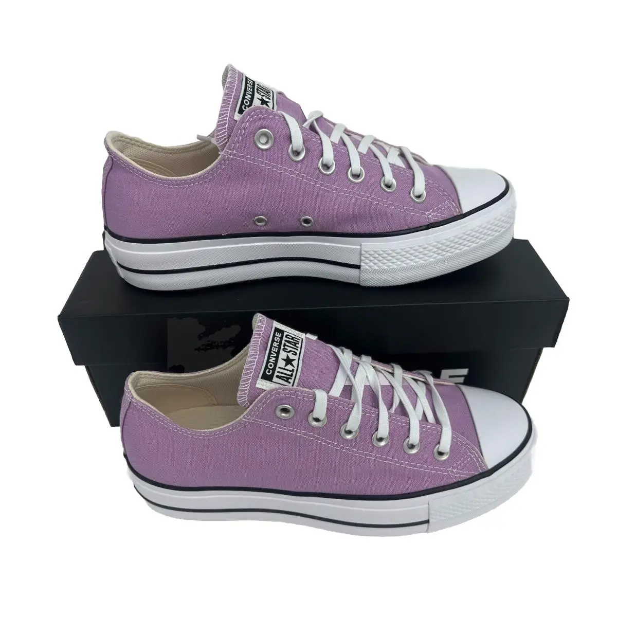 Women`s Chuck Taylor All Star Lift Low Pink Platform Sneakers Size 9 NW by Converse