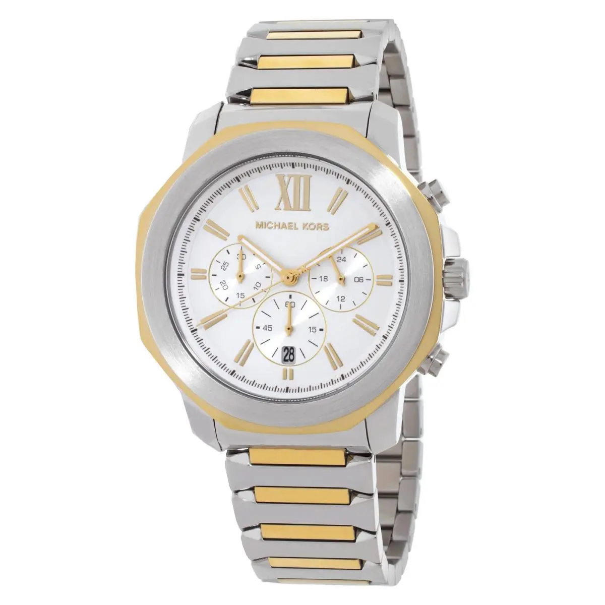 Michael Kors Oversized Prescott Chronograph Quartz White Dial Men`s Watch MK9260