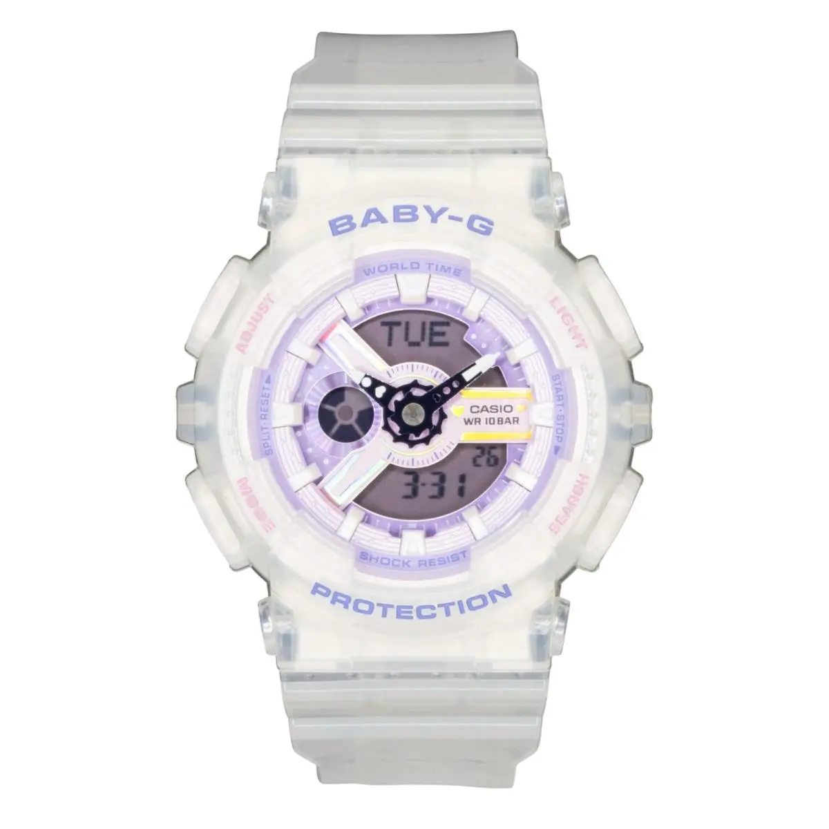 Baby-g Purple Dial Quartz Sports 100M BA-110PS-7A Women`s Ladies Watch by Casio