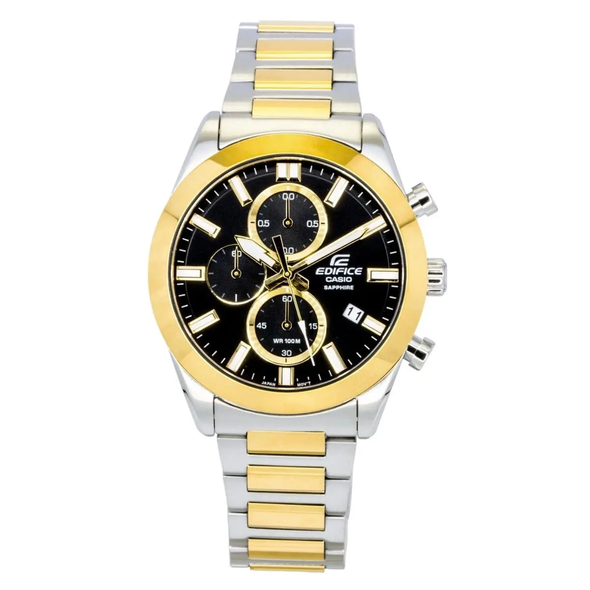 Edifice Black Dial Quartz Chronograph 100M EFB-710SG-1AV Men`s Watch by Casio