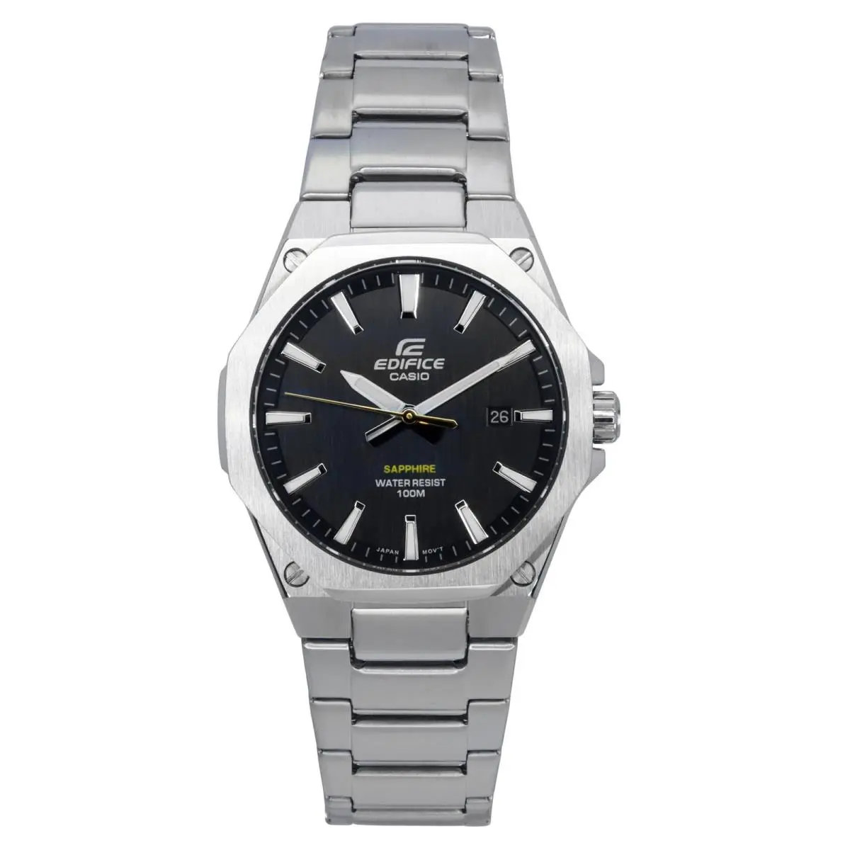 Casio Edifice Slim Line Black Dial Quartz EFR-S108D-1A 100M Men`s Watch