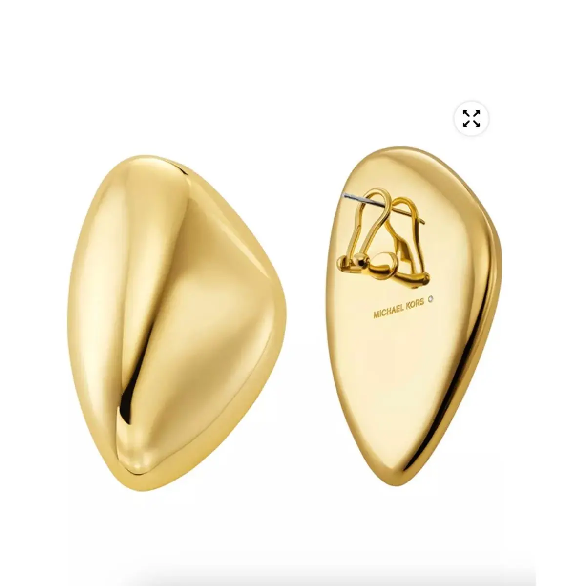 Metallic Muse Brass Pebble Statement Earrings by Michael Kors