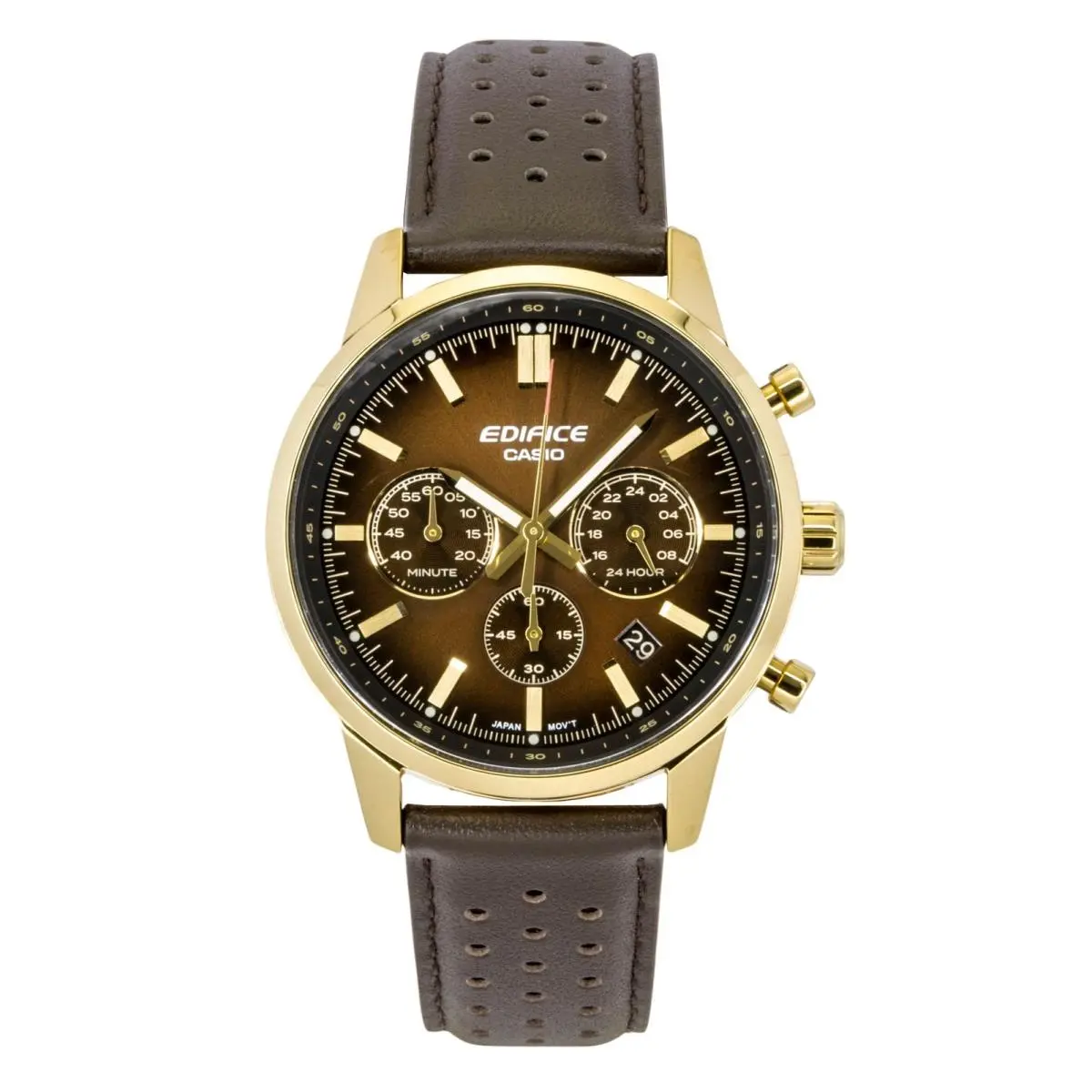 Edifice Chronograph Brown Dial Quartz 100M EFR-575CL-5A Men`s Watch by Casio