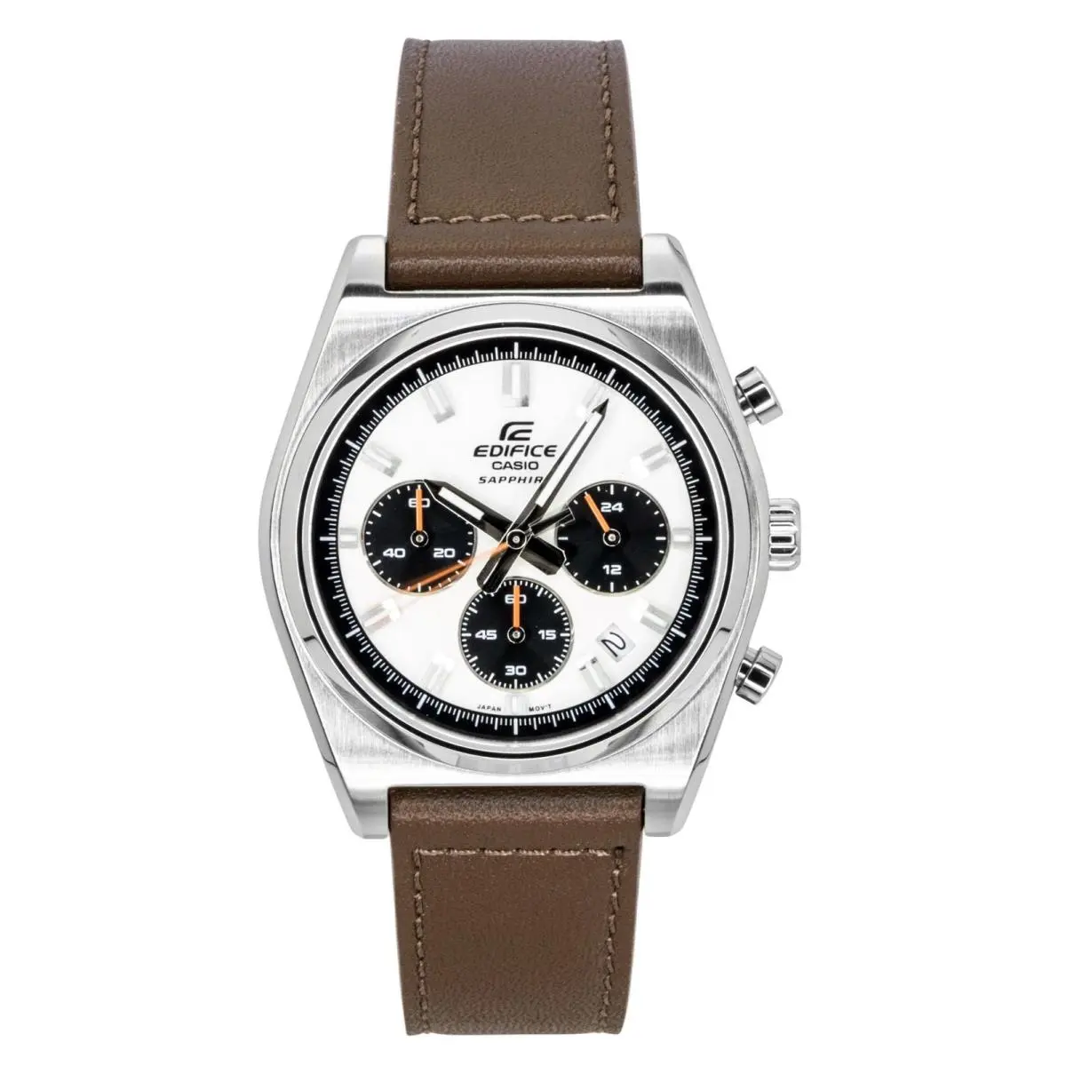 Edifice Chronograph Ivory Dial Quartz 100M EFB-730L-7AV Men`s Watch by Casio