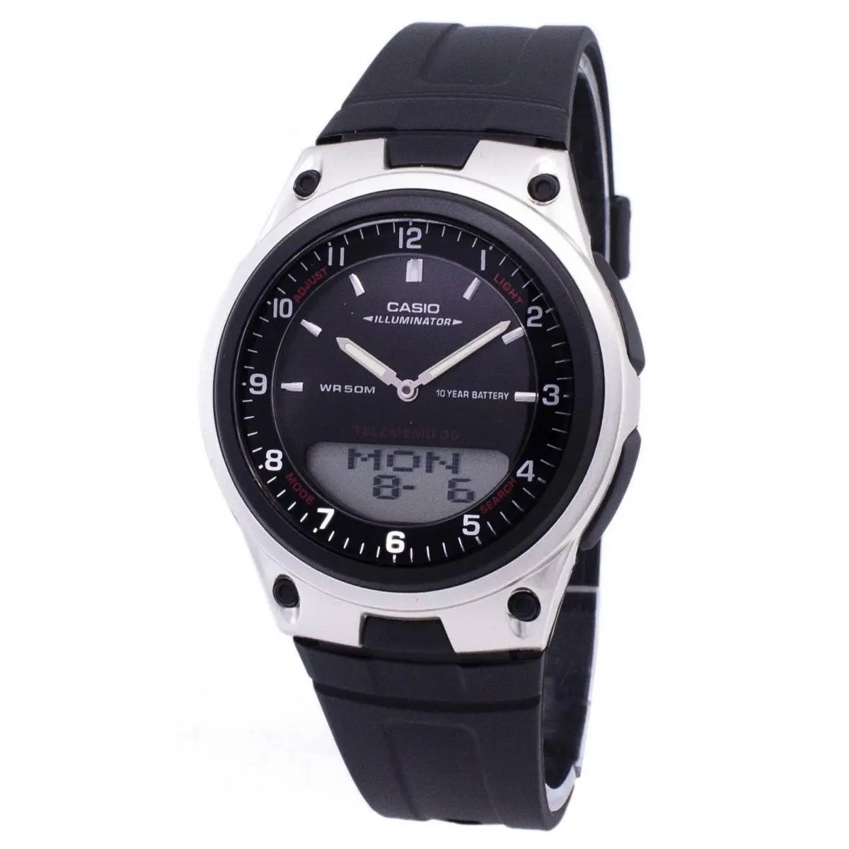 Analog Digital Telememo Illuminator AW-80-1AVDF AW-80-1AV Men`s Watch by Casio