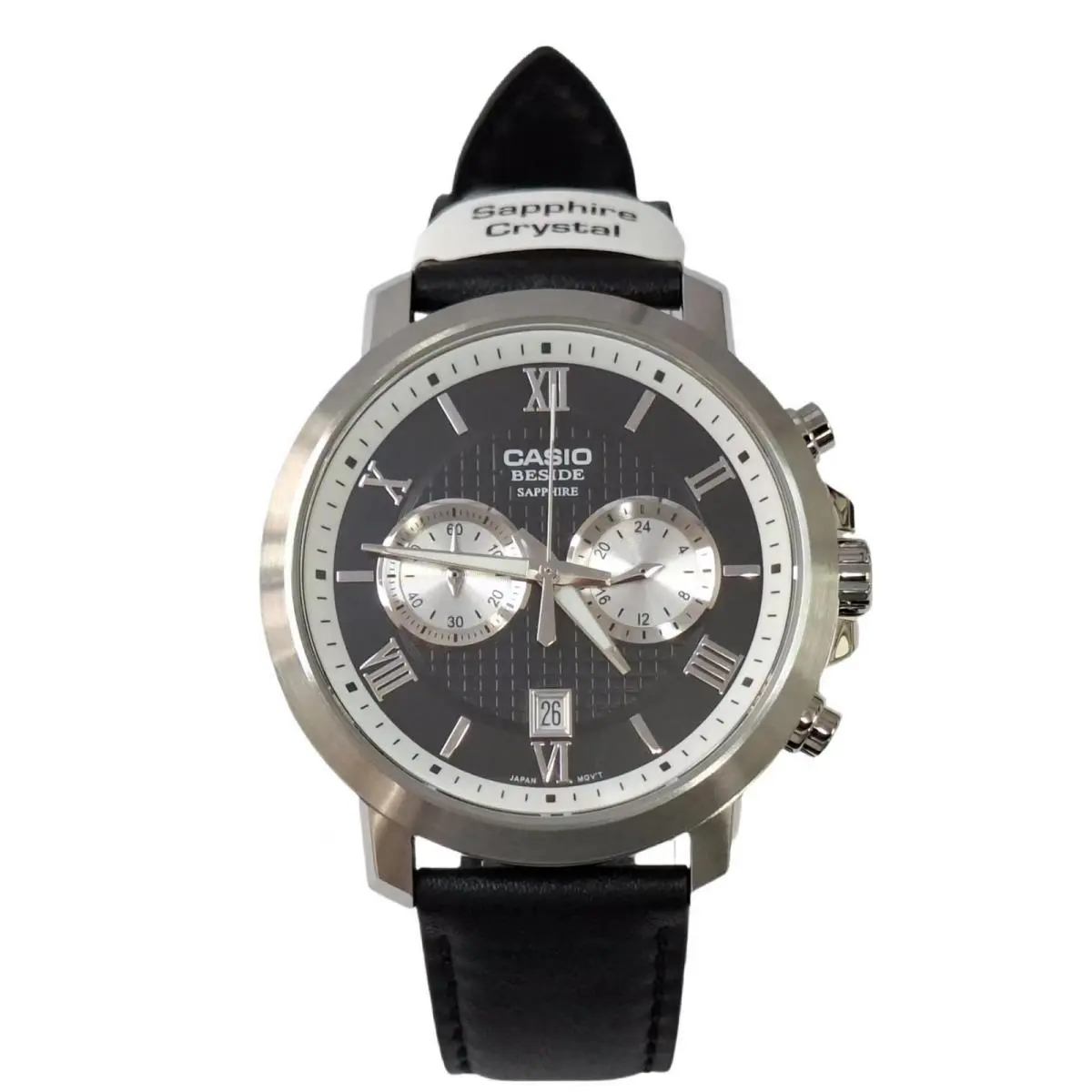 BMS-500L-1A Black Dial Analog Leather Band Men Watch BMS-500 by Casio