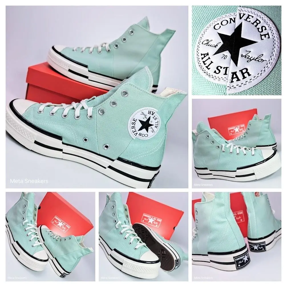 US 8 Men`s Green Egret Black Retro All Star Chuck 70 Plus A11559C by Converse