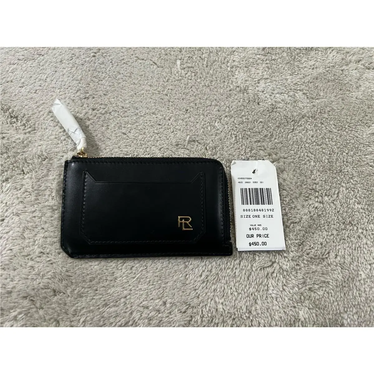 Ralph Lauren Collection RL Box Calfskin Zip Card Case