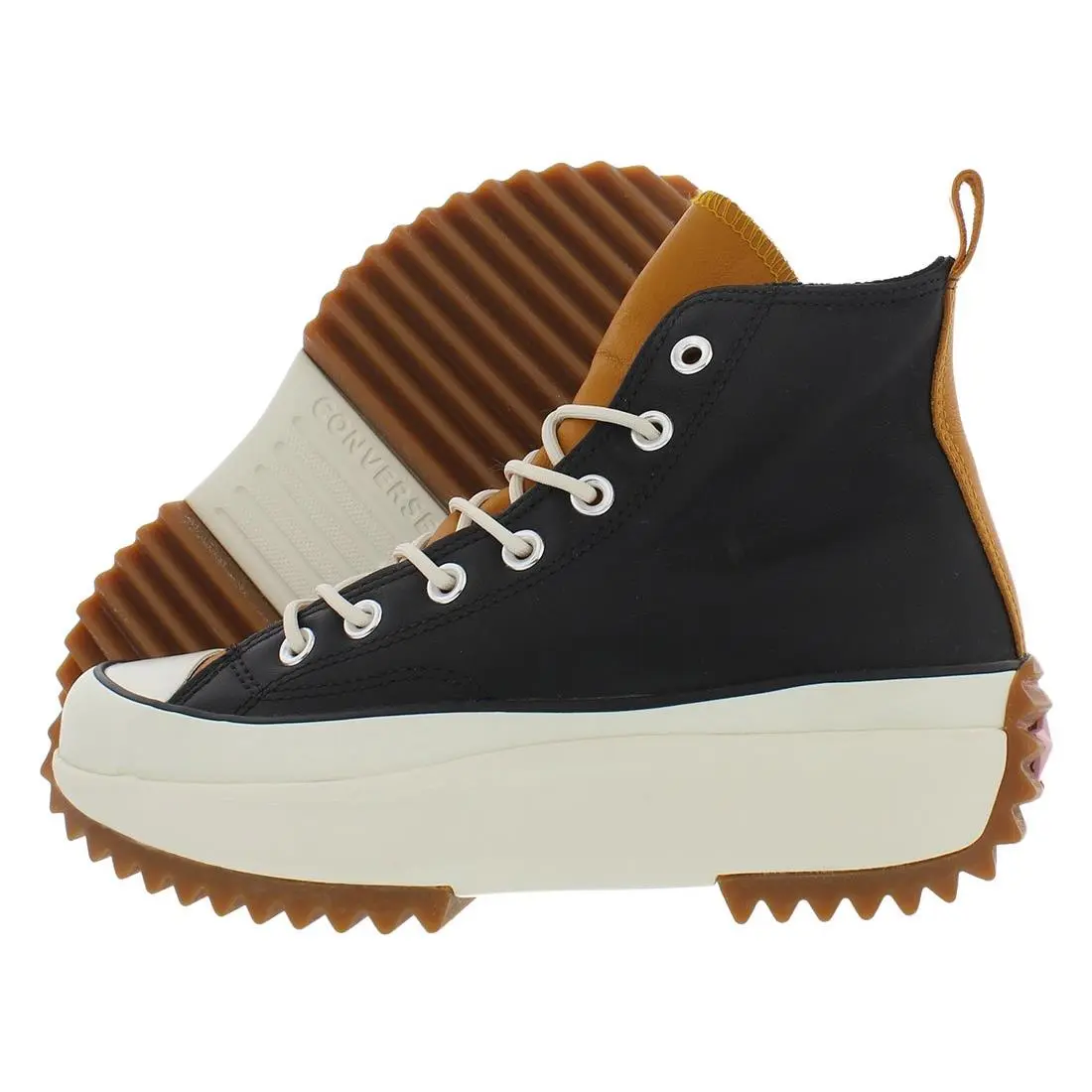 Run Star Hike Leather Womens Shoes Size 9 Color: Black/saffron by Converse
