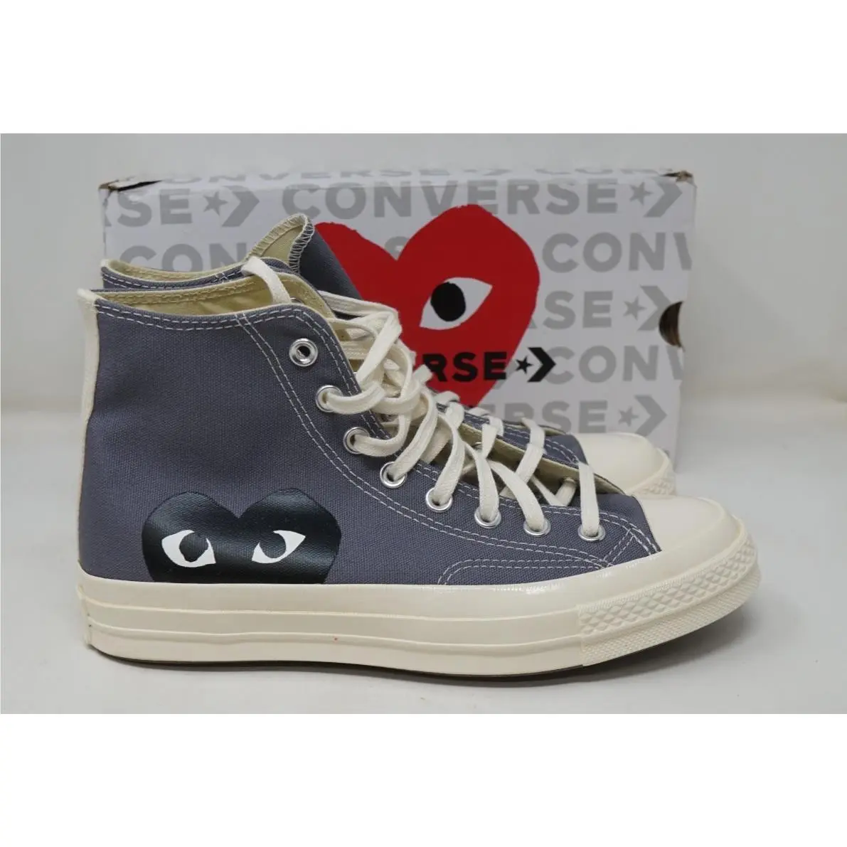 Comme Des Garcons Play x  Unisex Gray High-top Sneakers Size 8M/10W by Converse