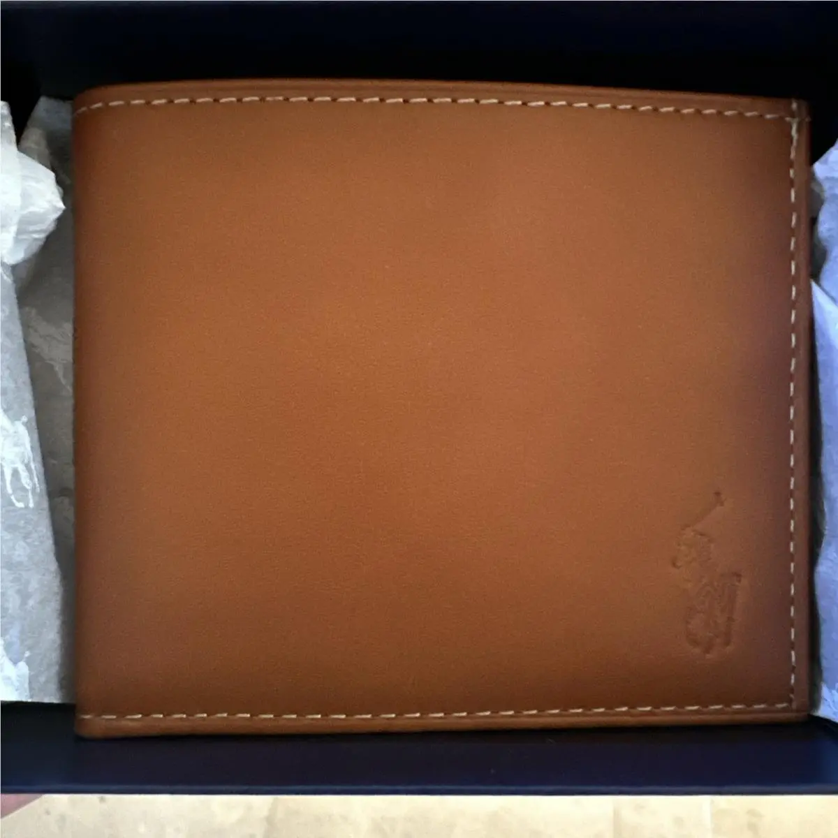 Polo Ralph Lauren Wallet Bifold Pony Light Brown